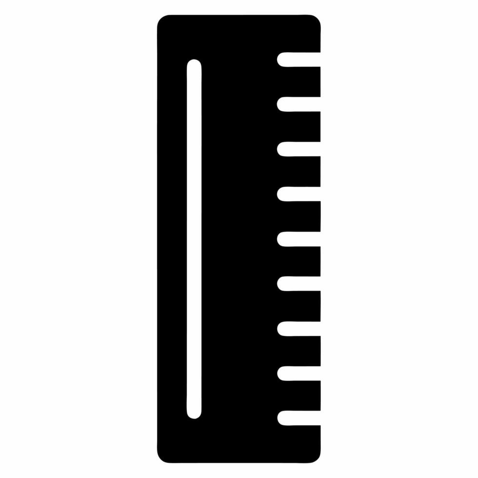 ruler vertical black fill icon vector