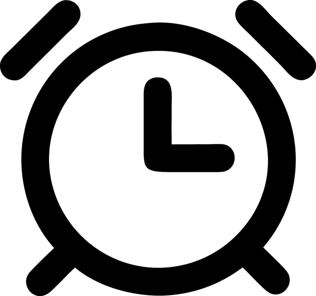 alarm black fill icon vector