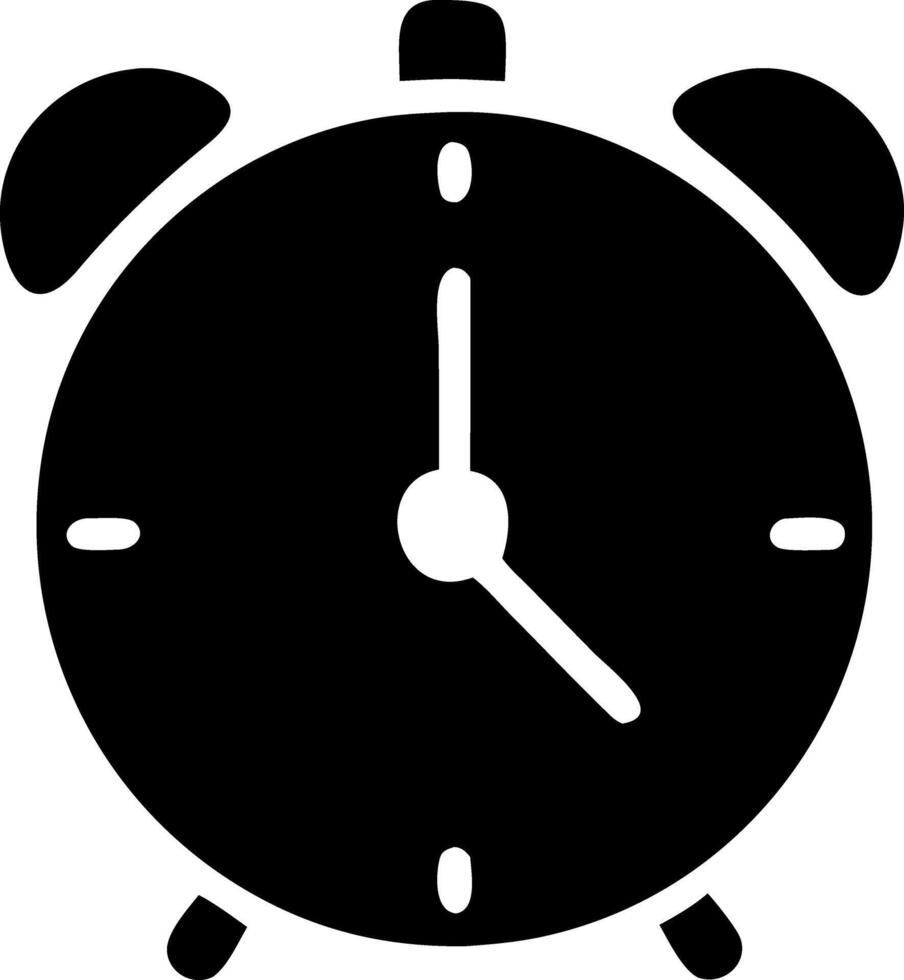alarm black fill icon vector