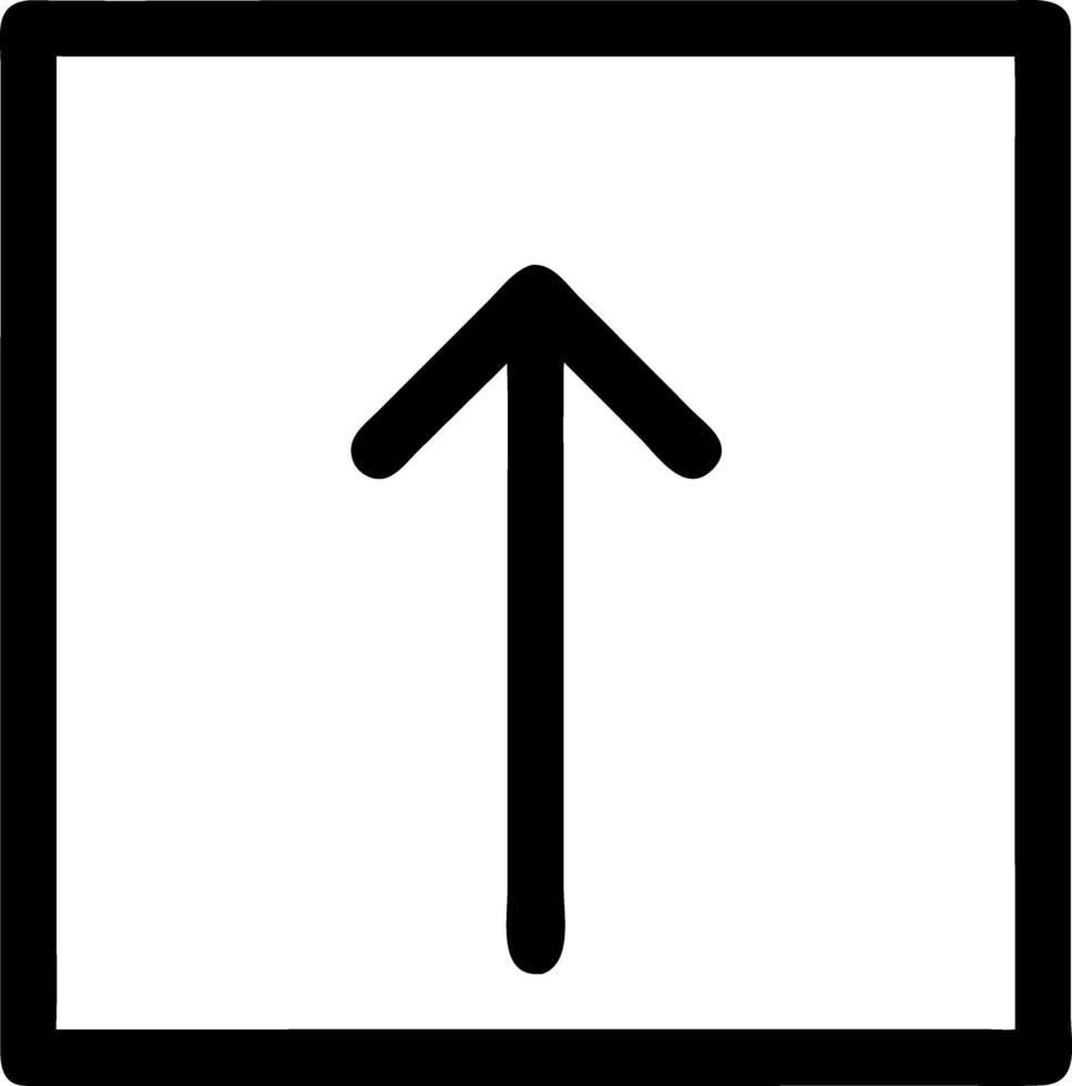 arrow up from bracket black fill icon vector