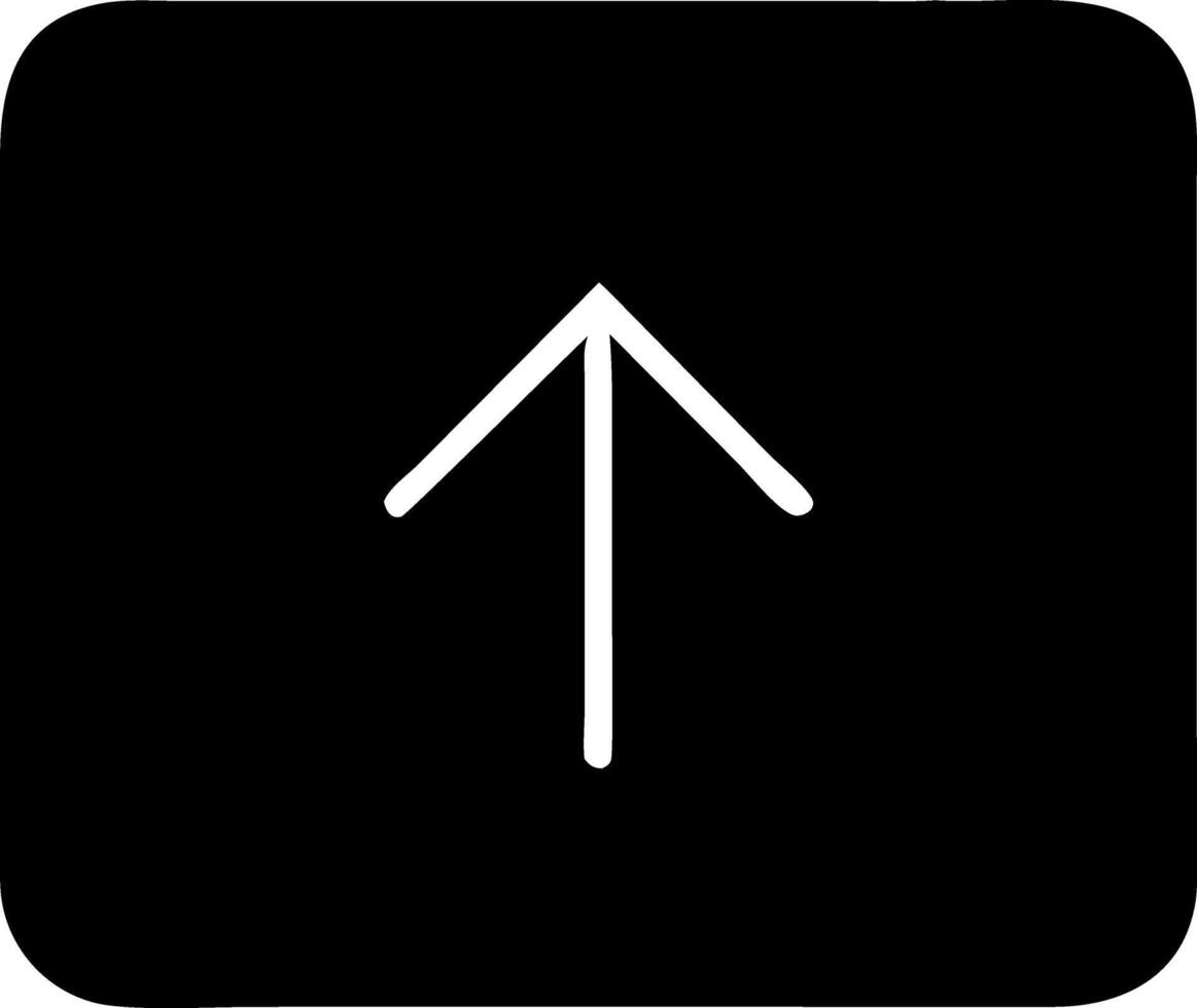 arrow up from bracket black fill icon vector