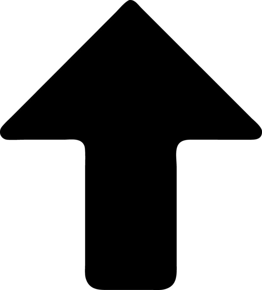 arrow up from bracket black fill icon vector