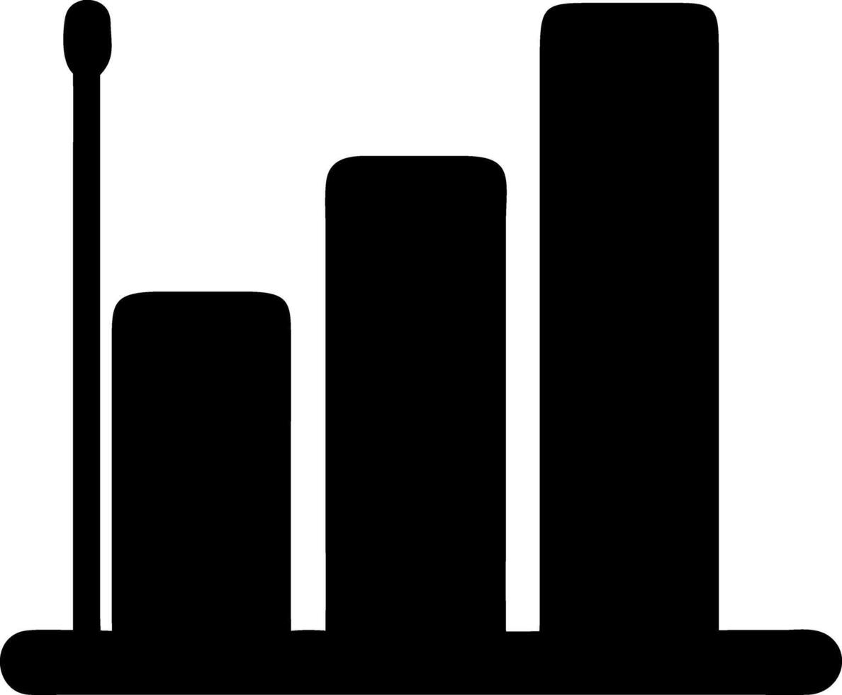bars black fill icon vector