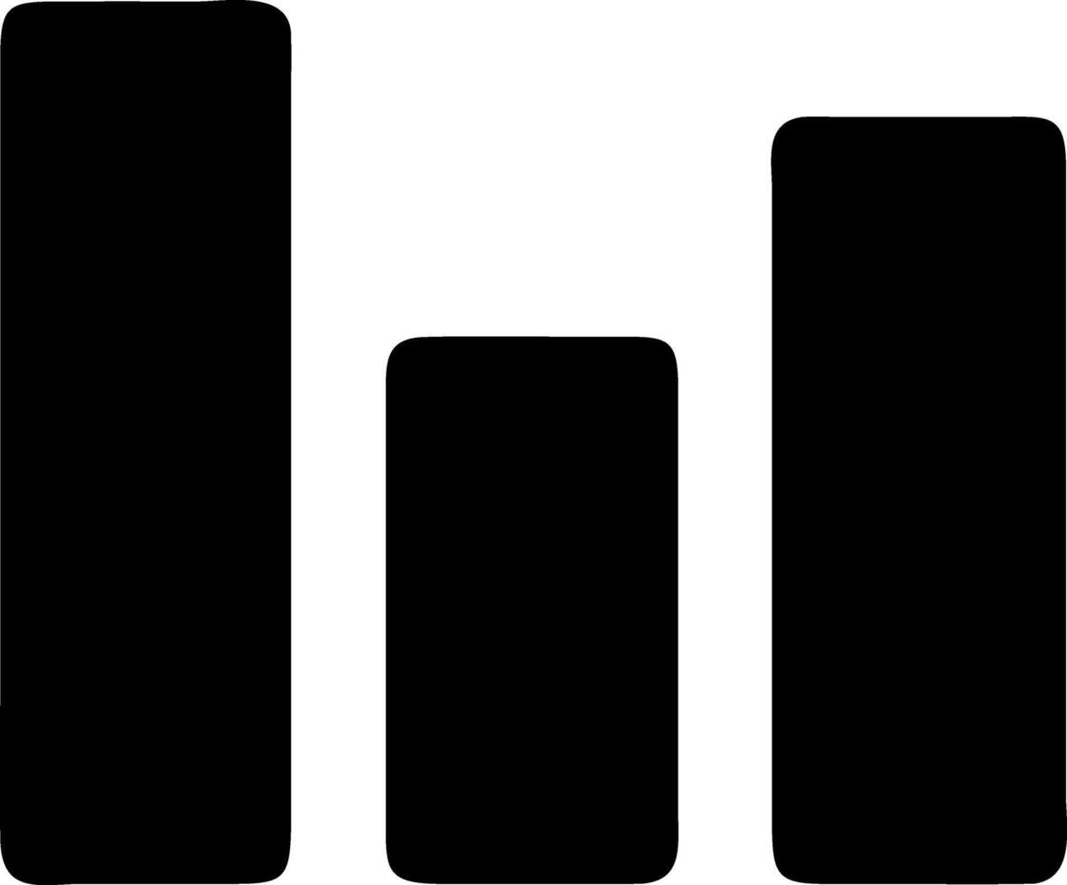 bars black fill icon vector