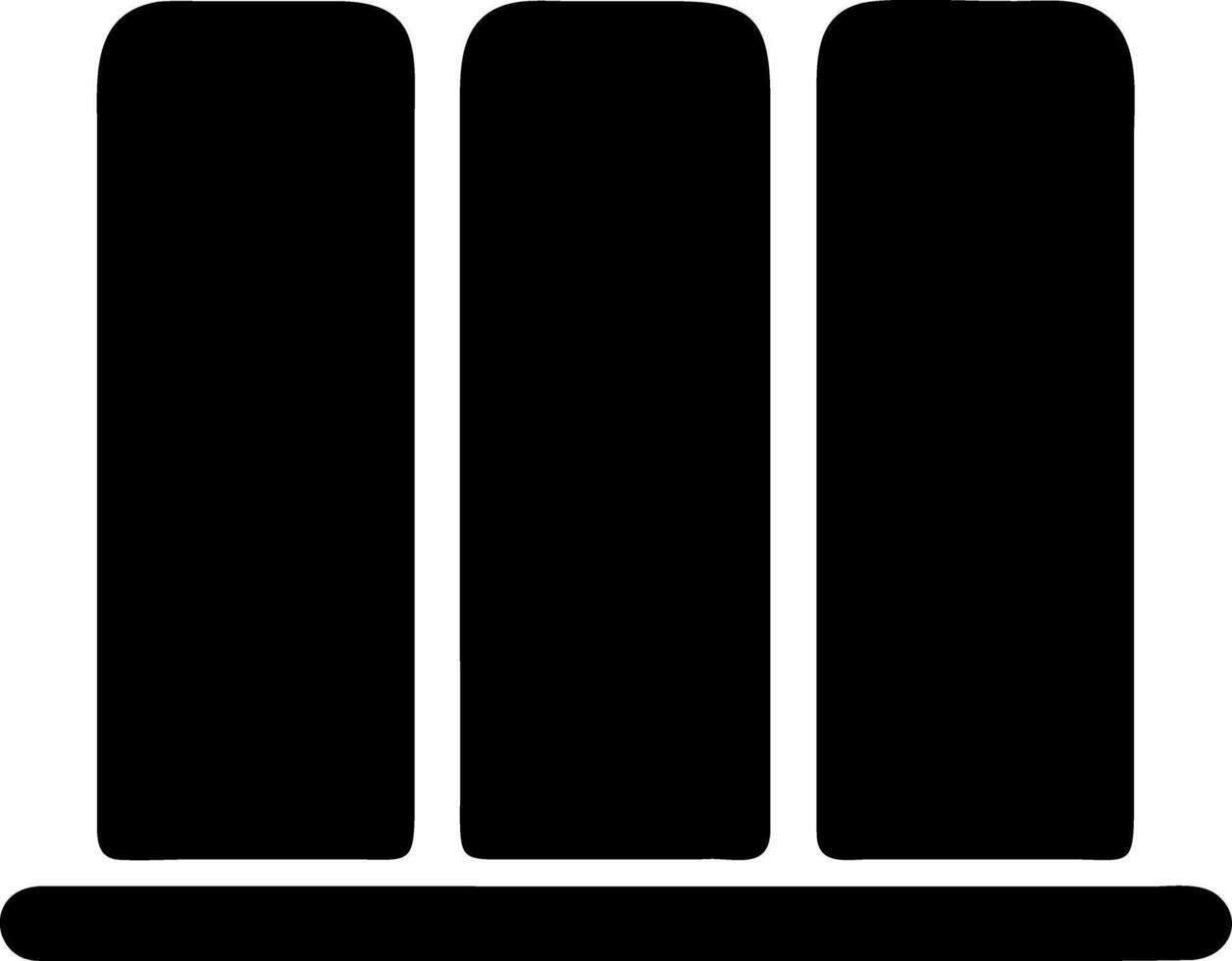 bars black fill icon vector