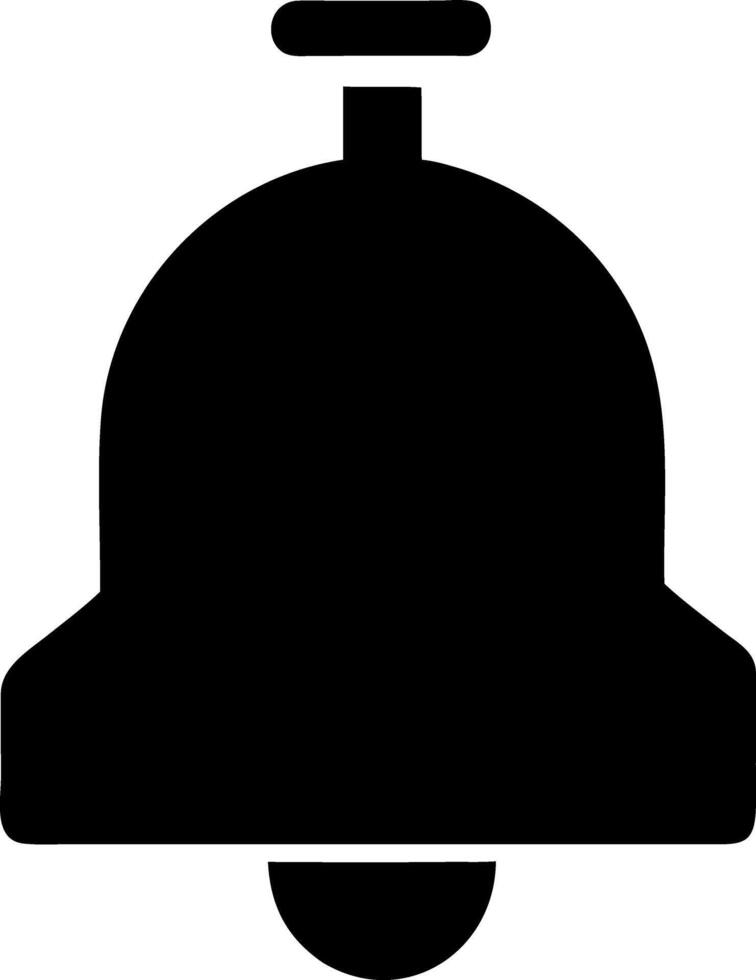 bell black fill icon vector
