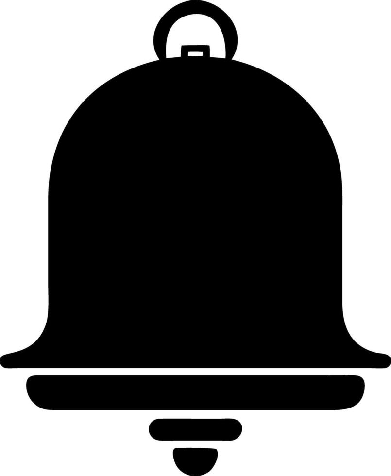 bell black fill icon vector
