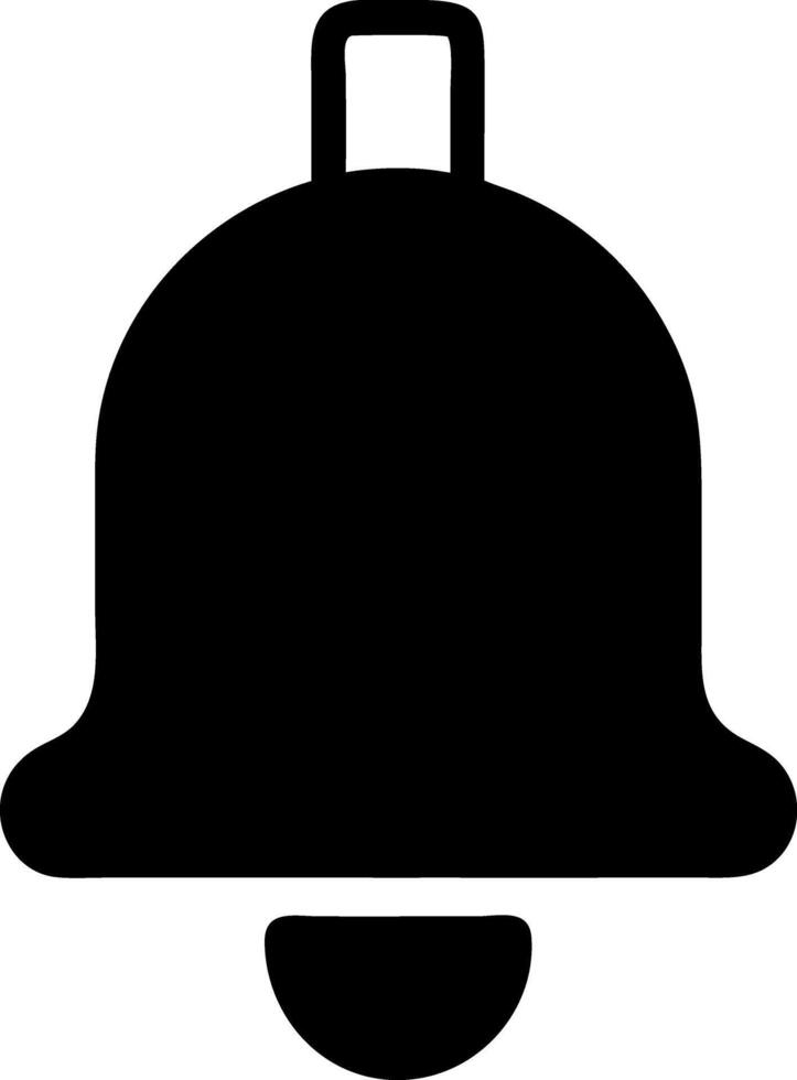 bell black fill icon vector