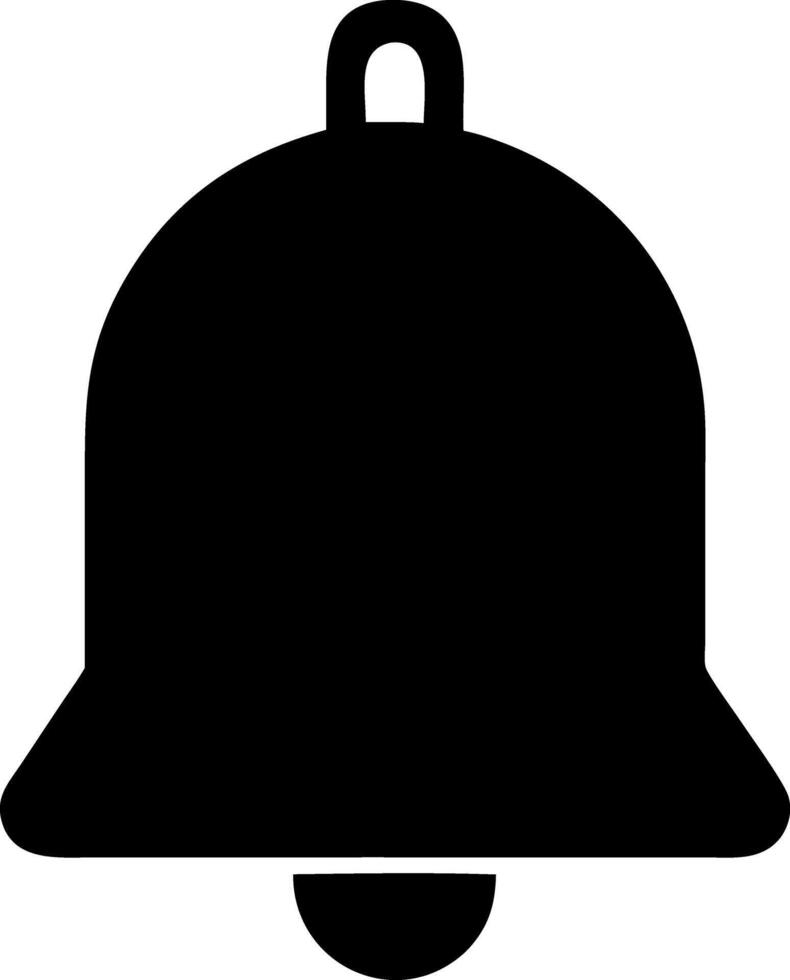bell black fill icon vector