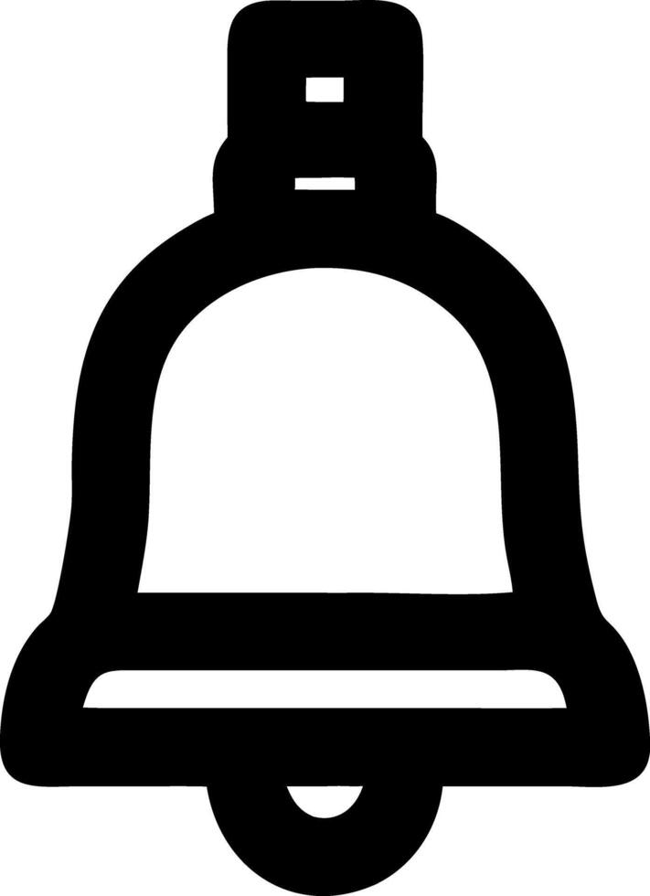 bell black fill icon vector