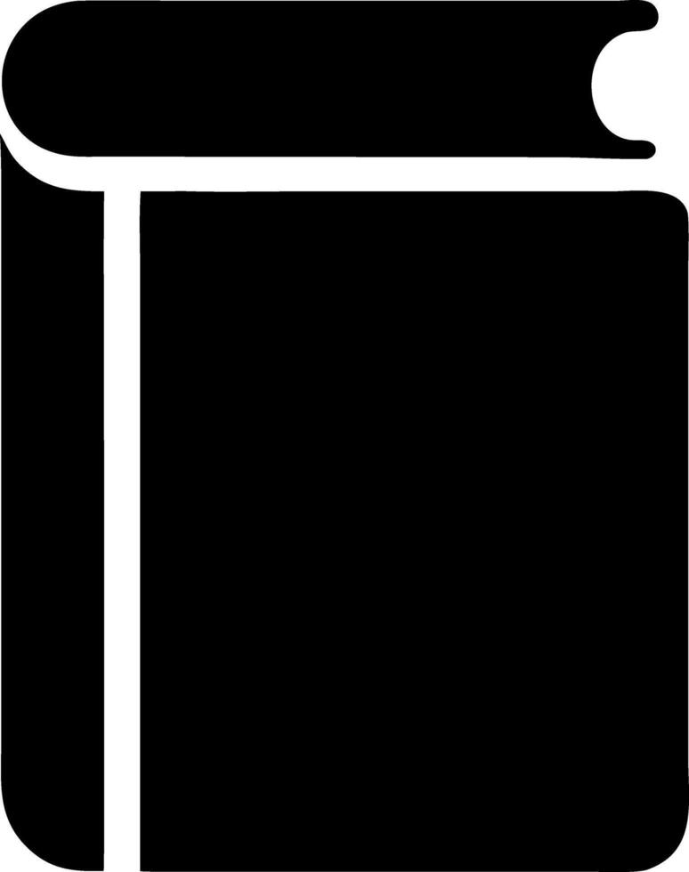 book black fill icon vector