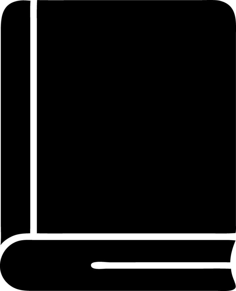 book black fill icon vector
