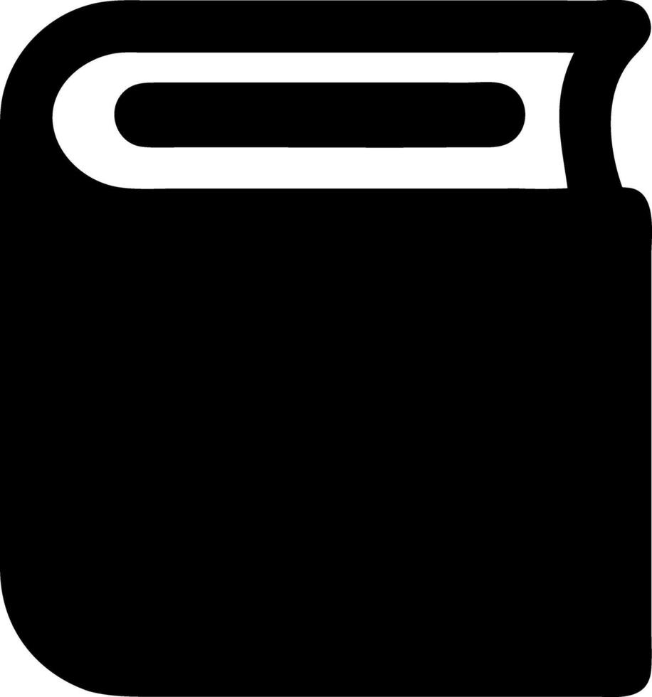 book black fill icon vector