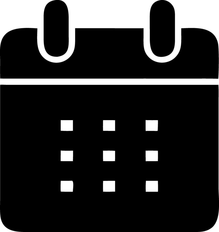 calendar days black fill icon vector