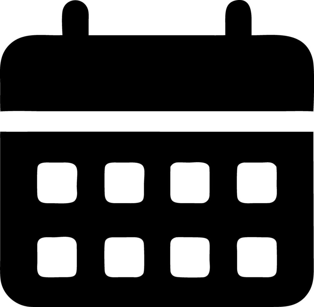 calendar days black fill icon vector