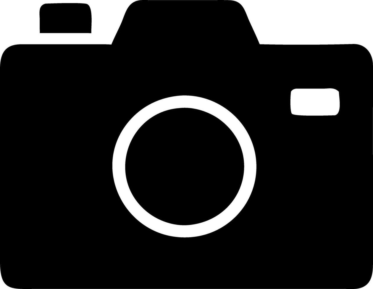 camera retro black fill icon vector