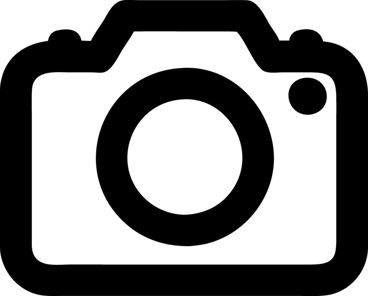 camera retro black fill icon vector