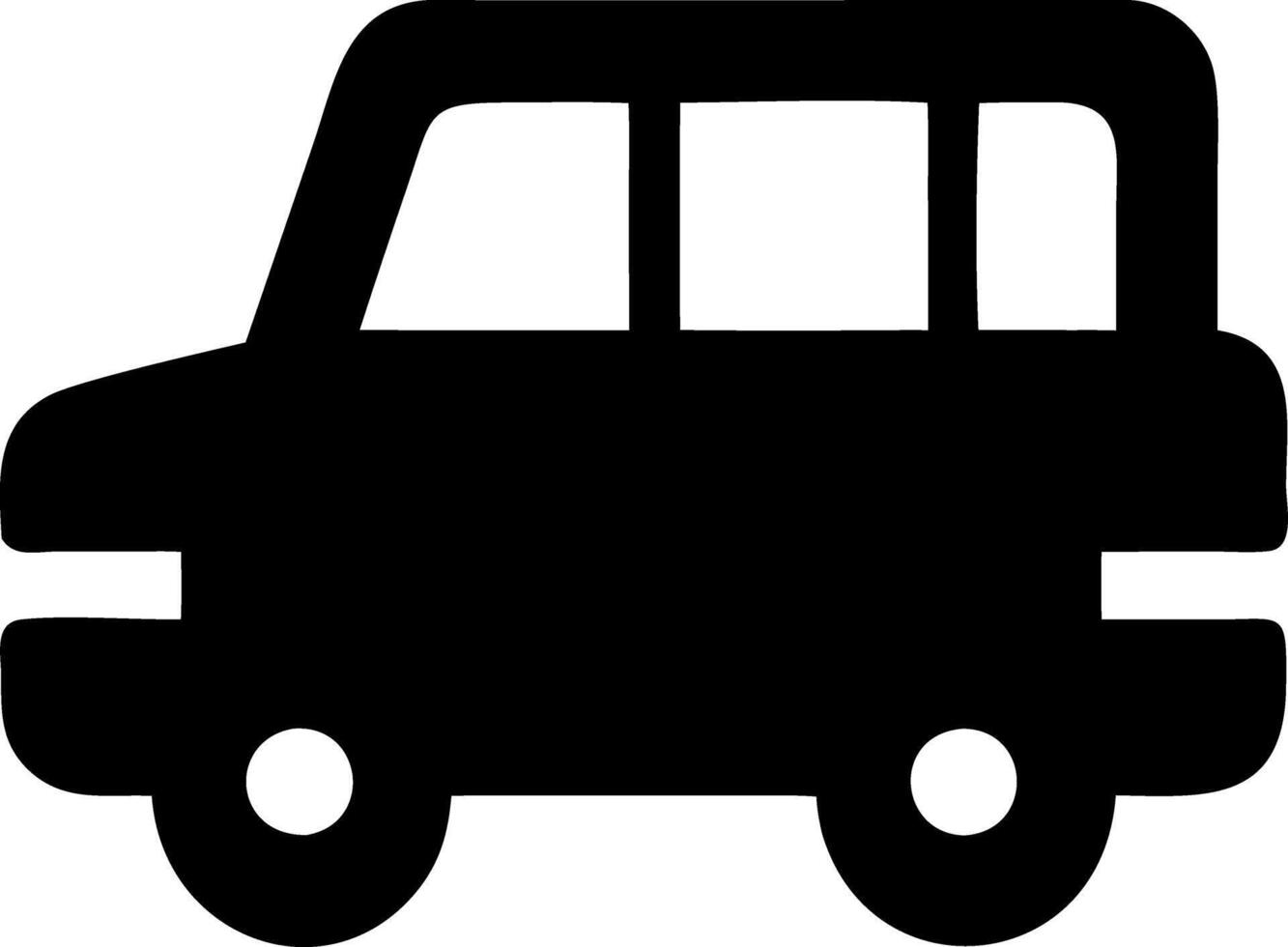 car black fill icon vector