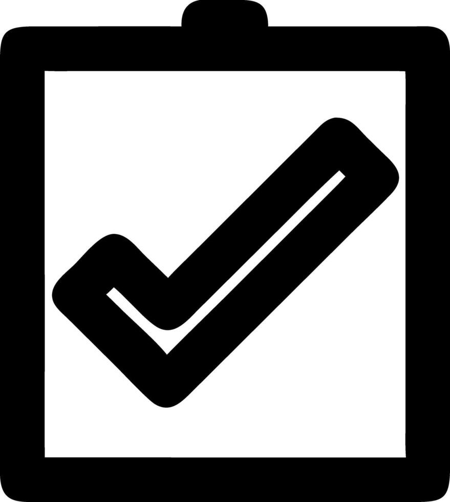 check black fill icon vector