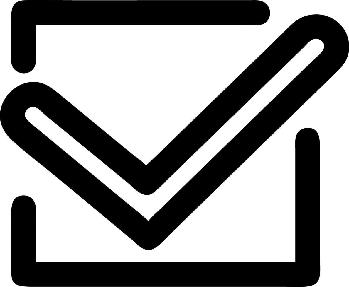 check black fill icon vector