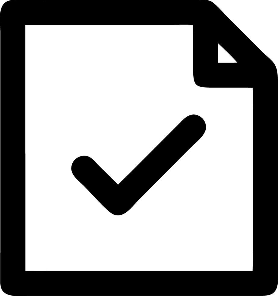 check black fill icon vector