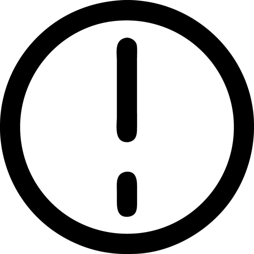 circle exclamation black fill icon vector