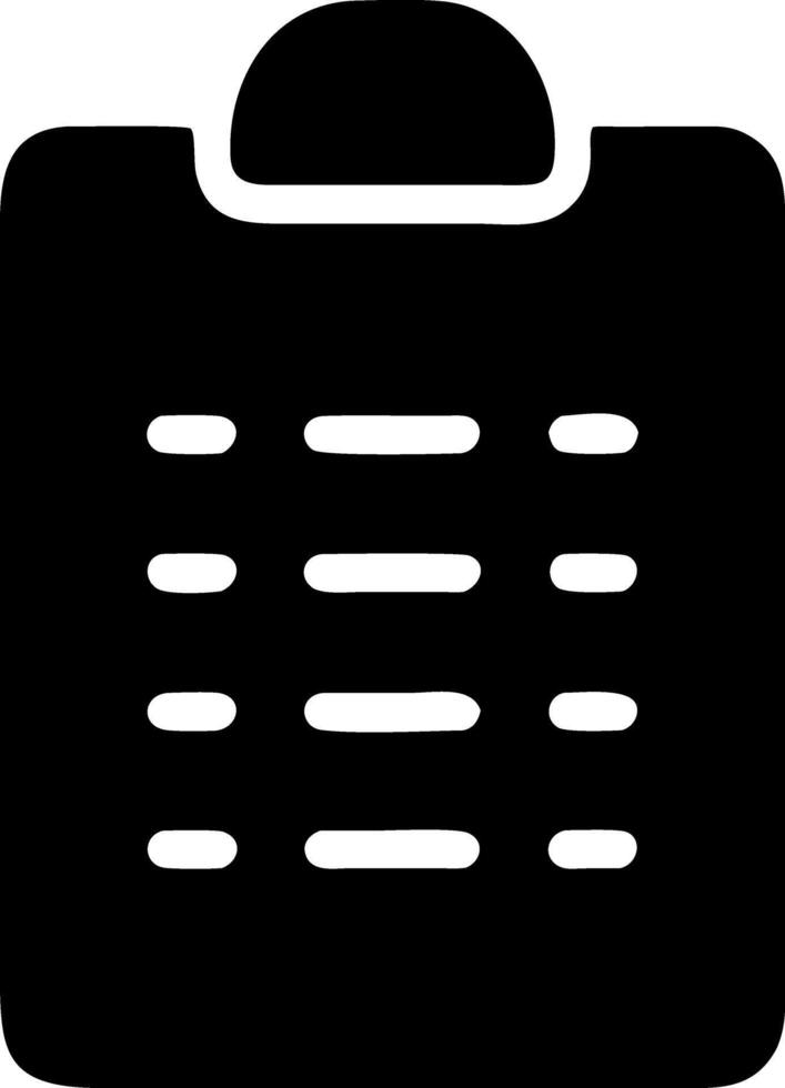 clipboard black fill icon vector