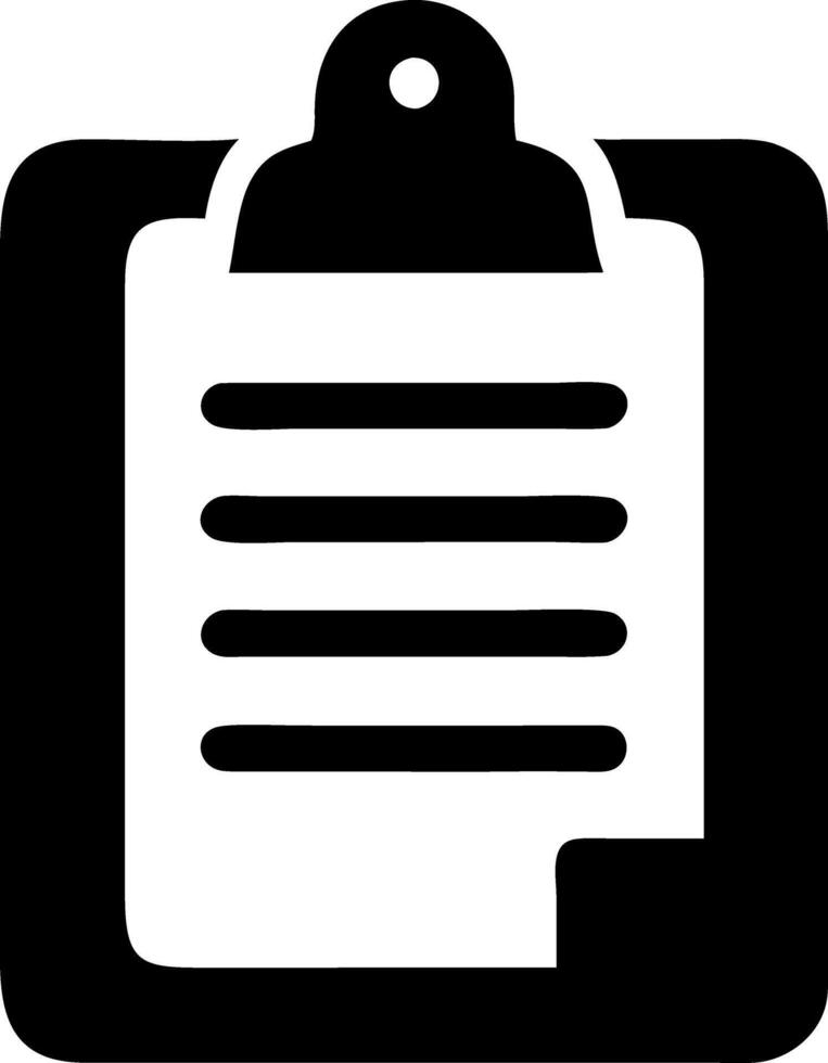clipboard black fill icon vector
