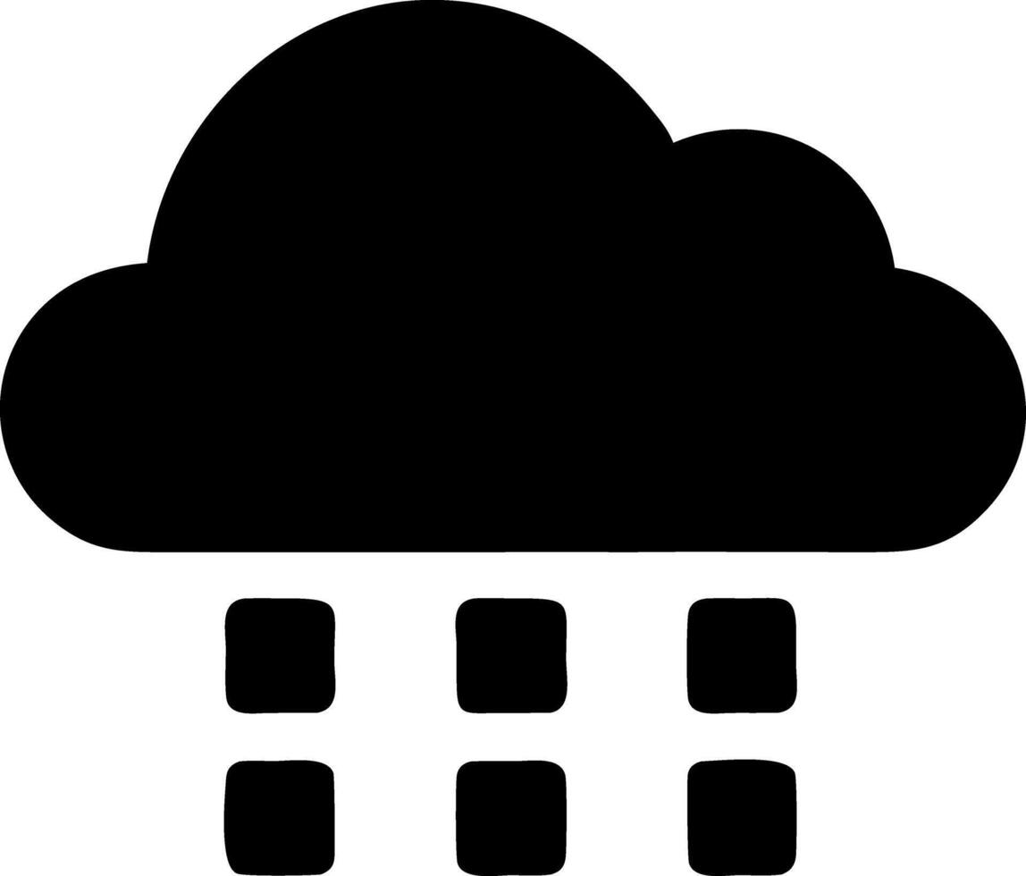 cloud black fill icon vector
