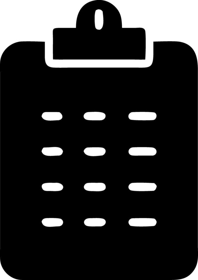 clipboard black fill icon vector