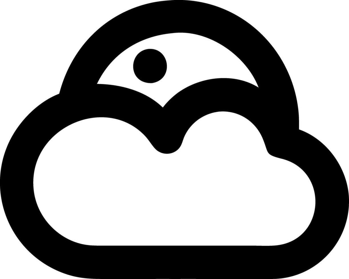 cloud black fill icon vector