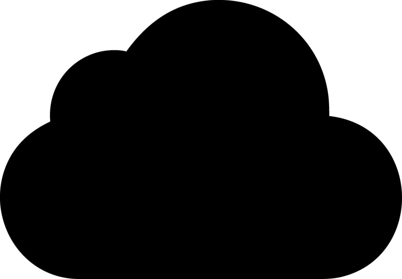 cloud black fill icon vector
