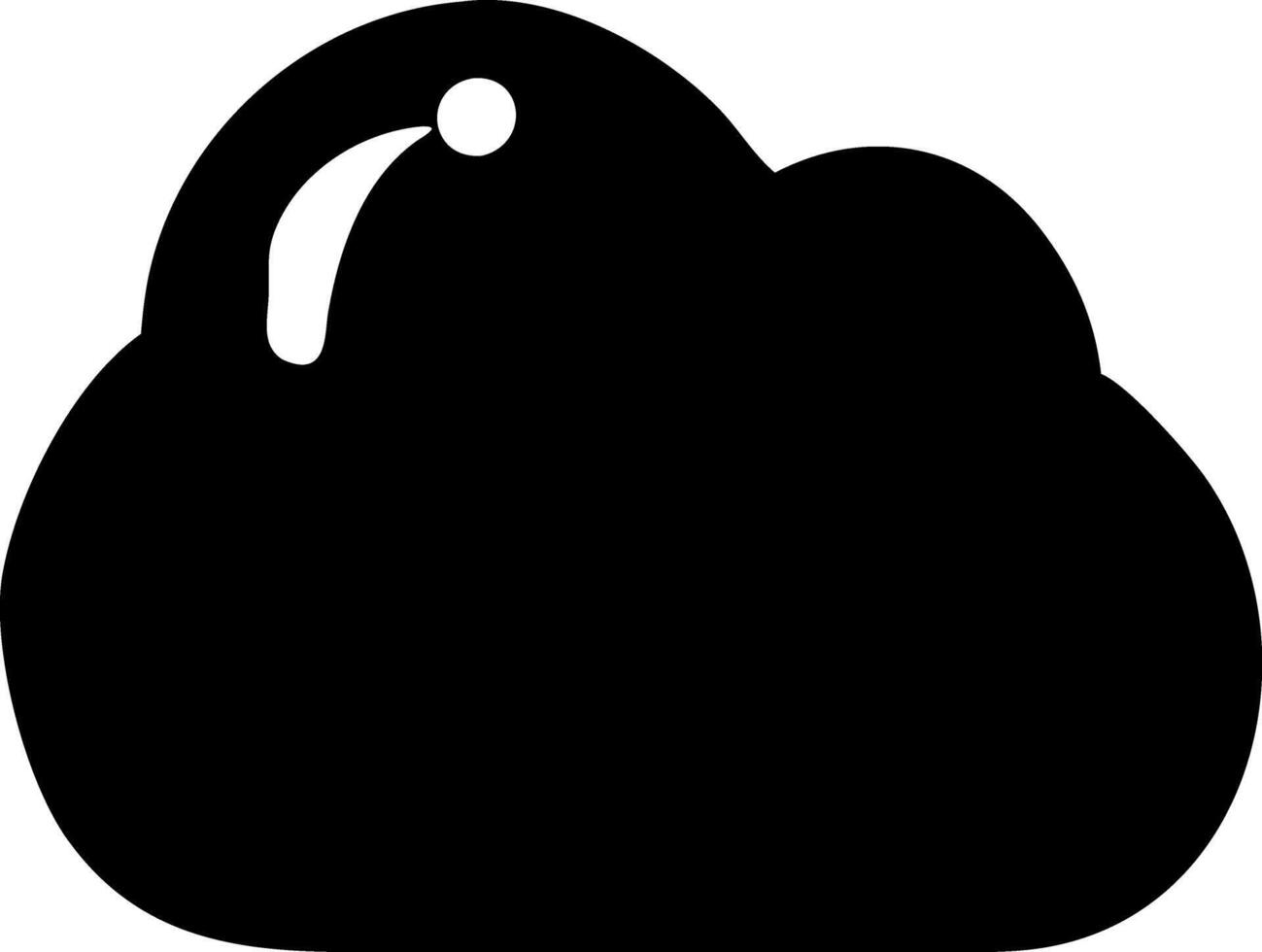 cloud black fill icon vector