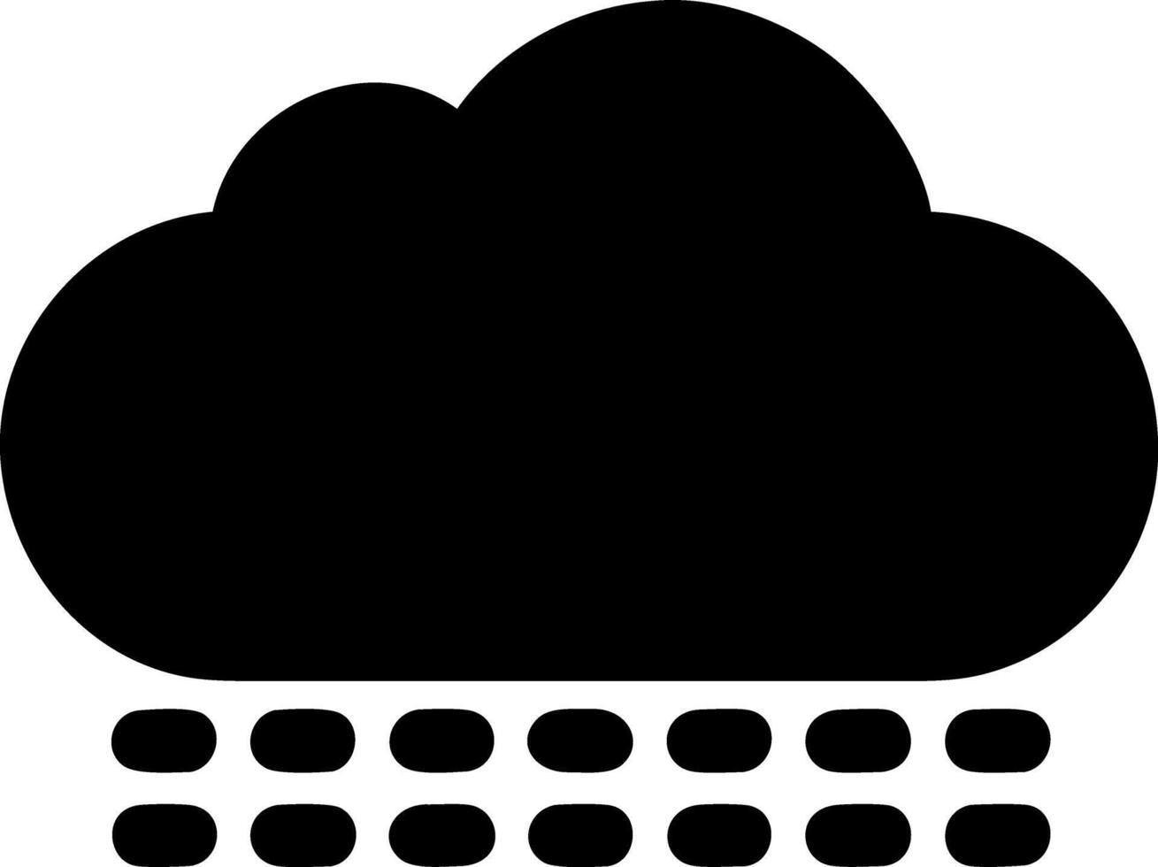 cloud black fill icon vector