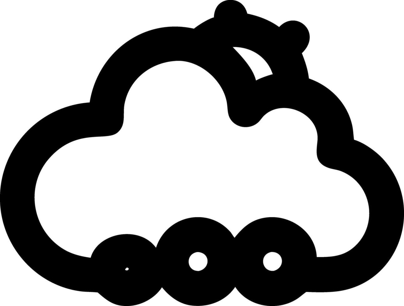 cloud black fill icon vector