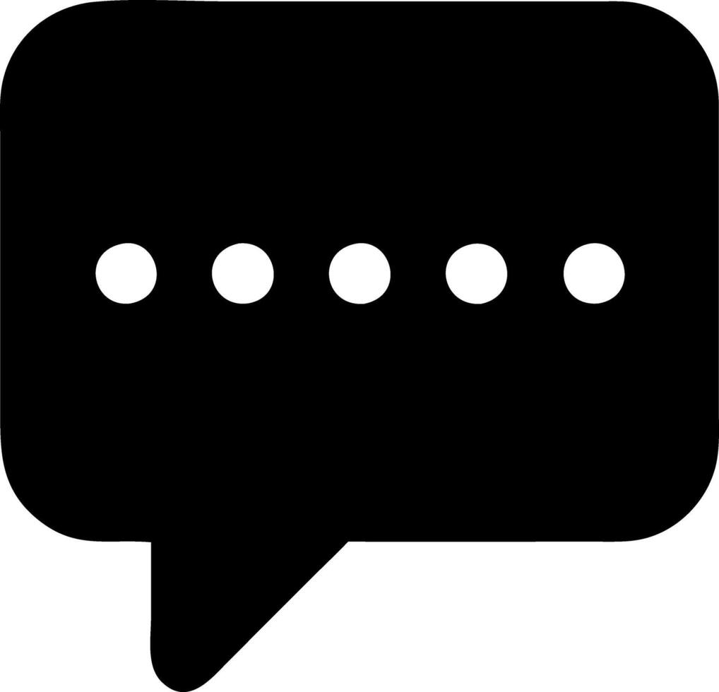 comment black fill icon vector
