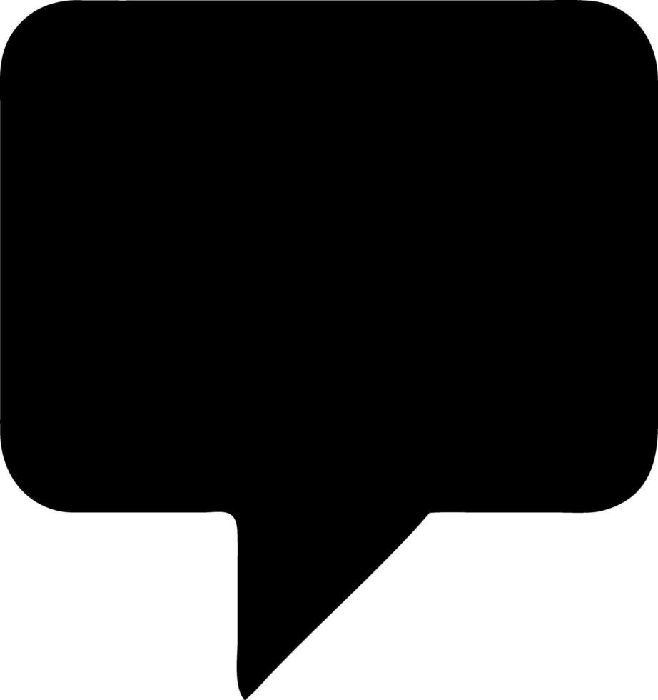 comment black fill icon vector