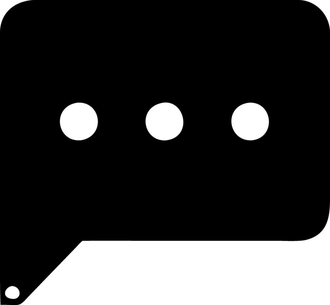 comment black fill icon vector