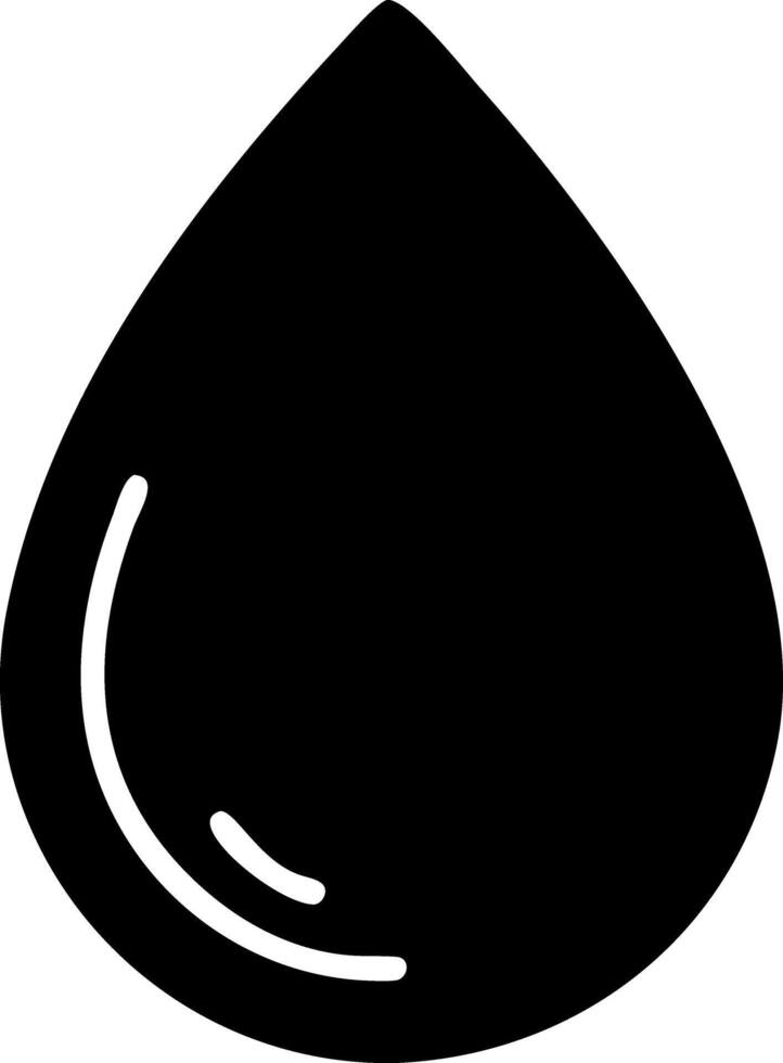 droplet black fill icon vector