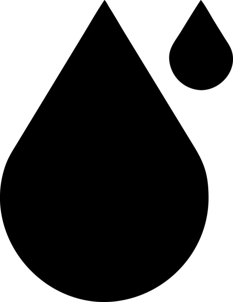droplet black fill icon vector
