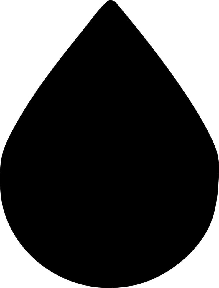 droplet black fill icon vector