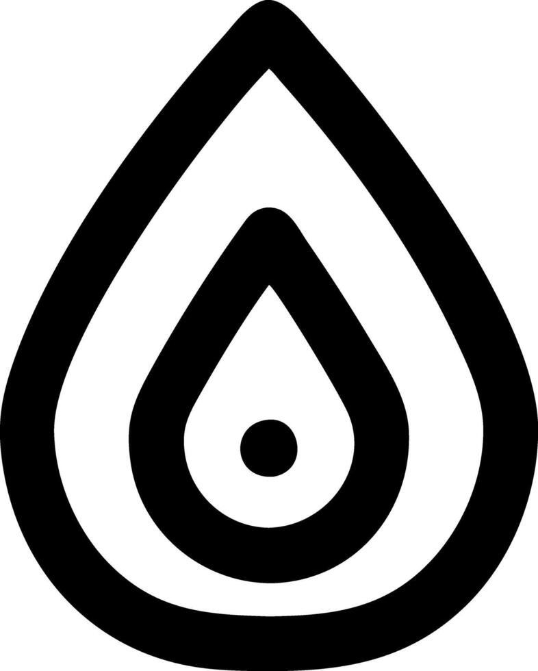 droplet black fill icon vector