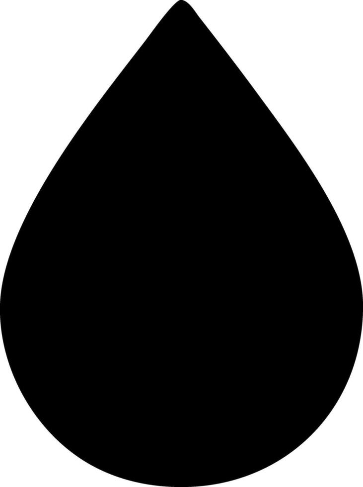 droplet black fill icon vector