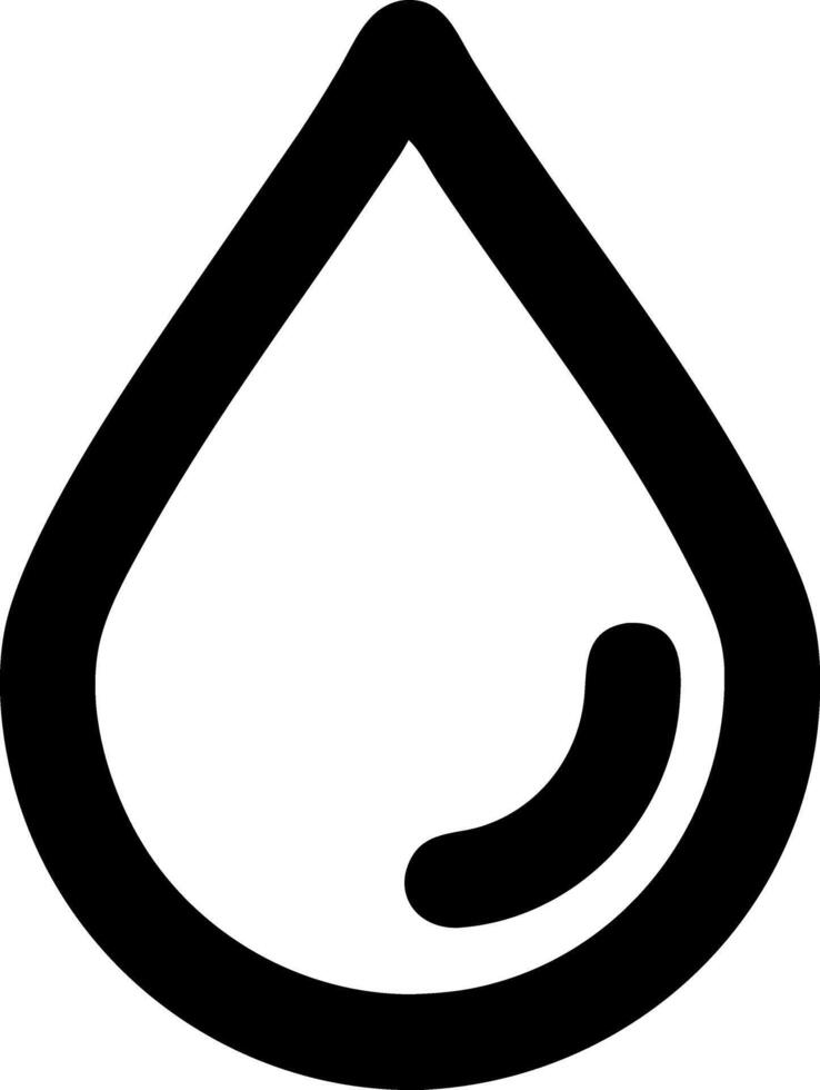 droplet black fill icon vector