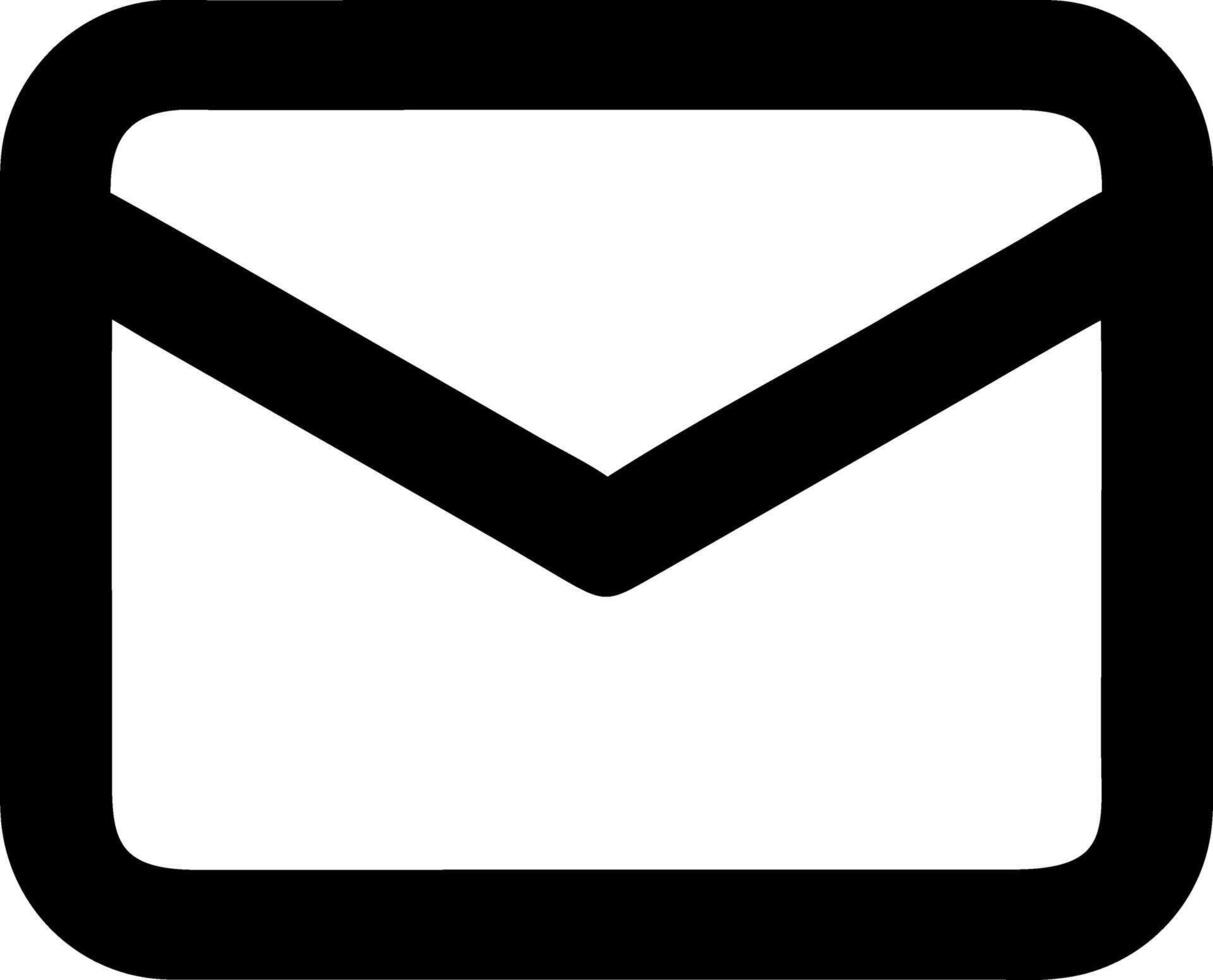envelope black fill icon vector