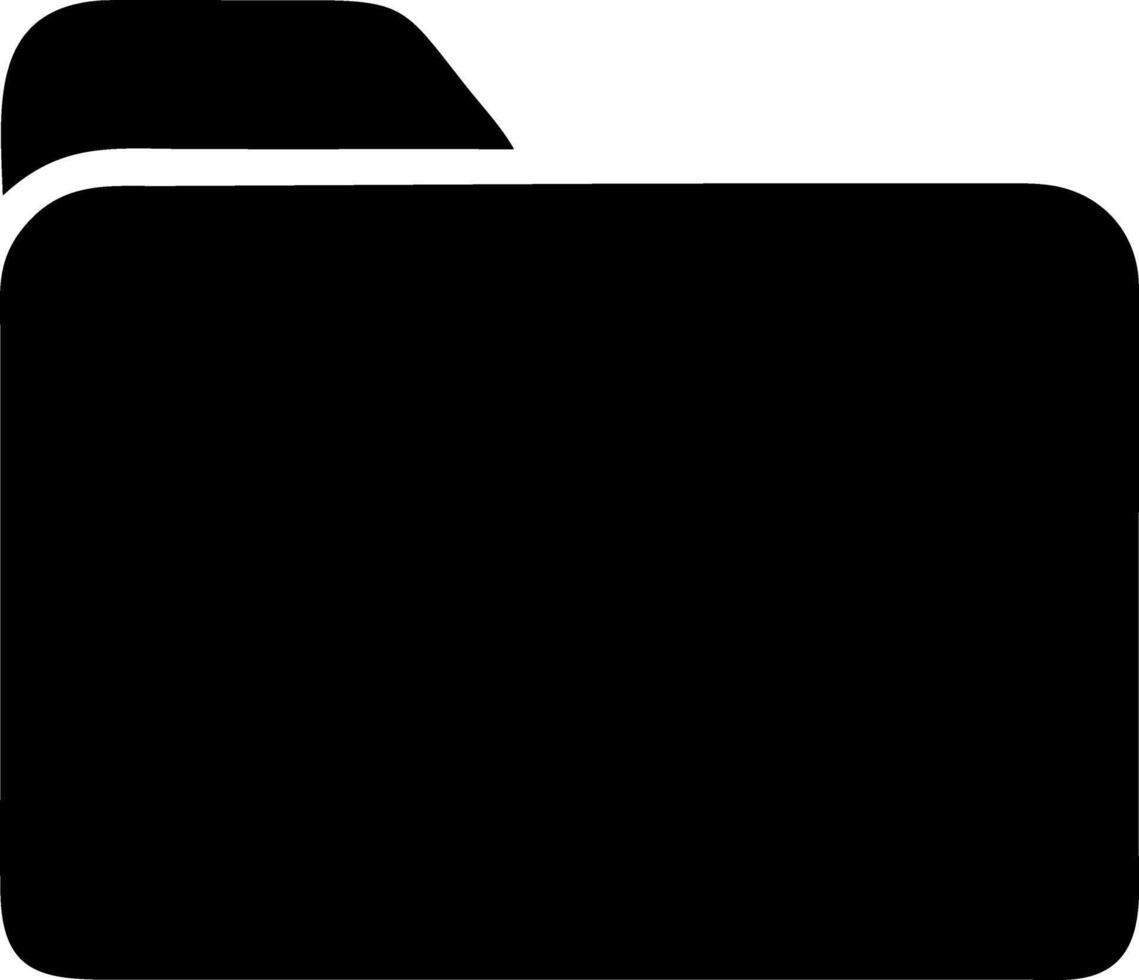 folder black fill icon vector