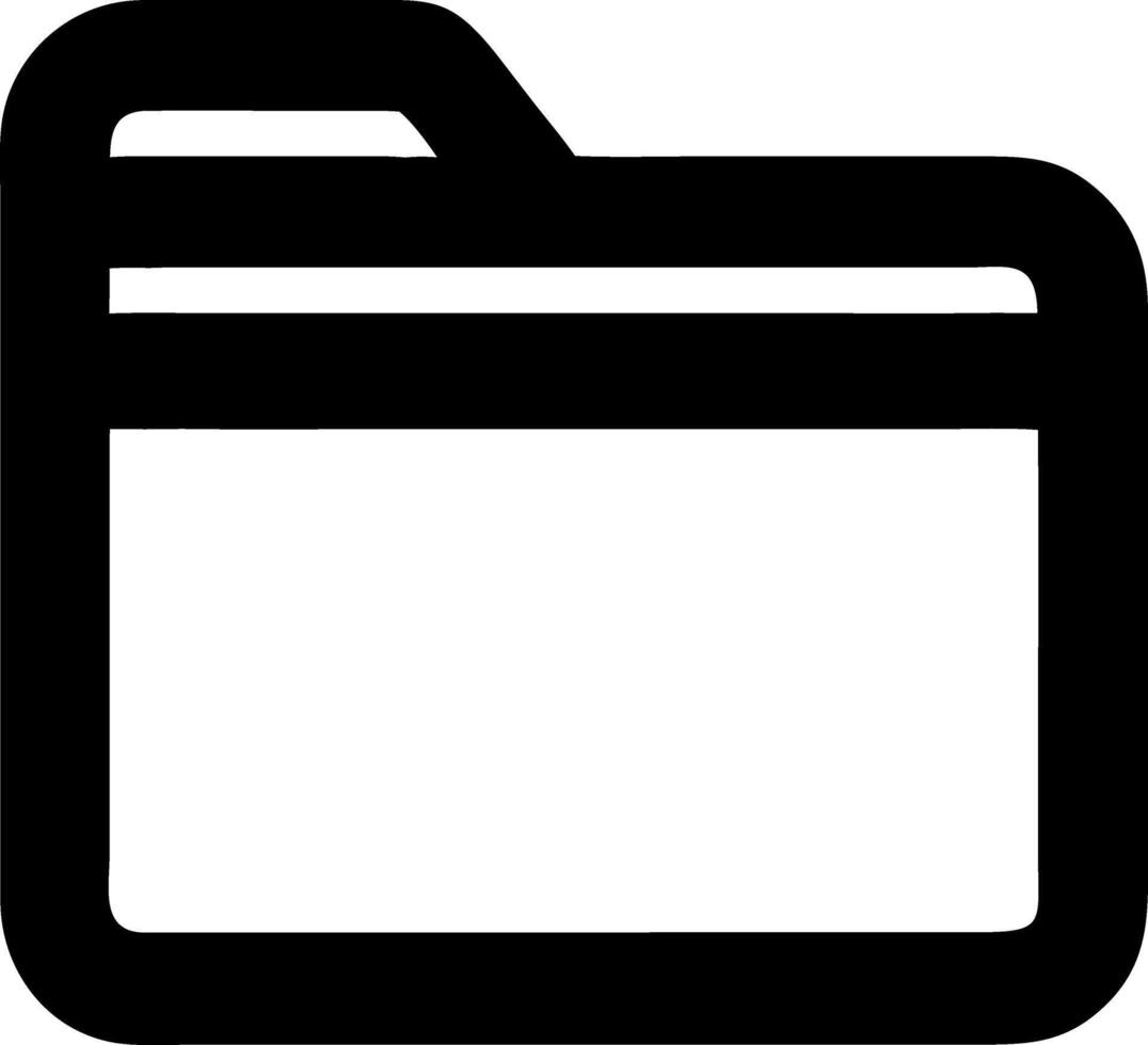 folder black fill icon vector