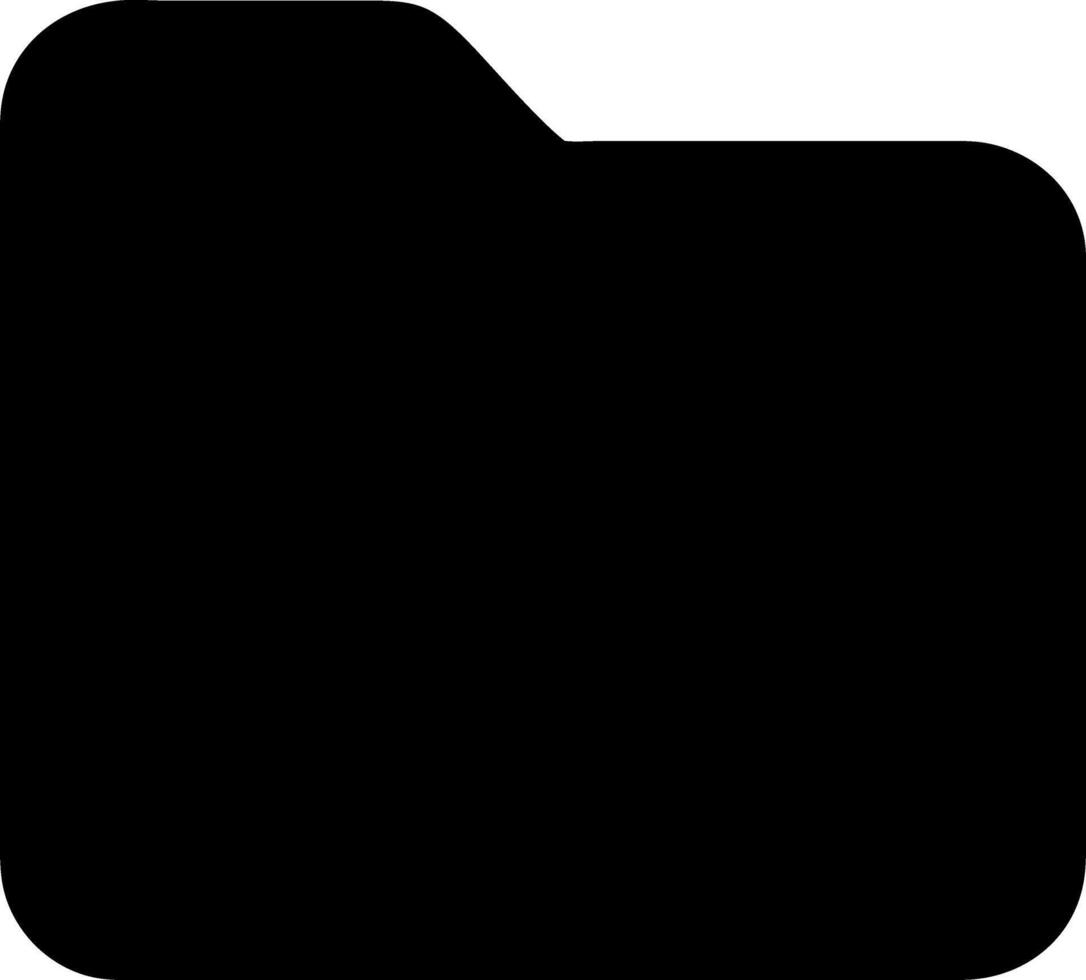 folder black fill icon vector