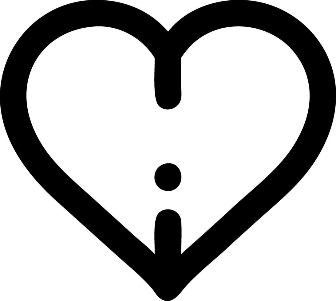 heart black fill icon vector