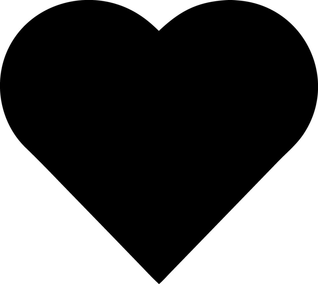 heart black fill icon vector